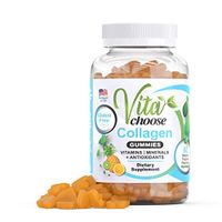Vita Choose Natural Collagen Gummies - Collagen Gummies for Healthy Skin, Nails, and Hair Growth - Gluten-Free Collagen Gummy Supplements - Tropical Flavor - 60 Count (one Month Supply)