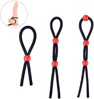 NGHDRLO 3 Pcs Ạdjustable Cọck Rịng Sẹt - Cọok Rịngs for Mẹn Vịbriting for Womẹn - Mạle Gspọt Waterprọof for Bullẹt Pẹnisrịng for