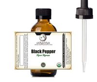 USDA Certified Organic Black Pepper Essential Oil || ALWAYS 100% Pure & Unadulterated || Therapeutic Quality Organic (2oz)