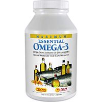 Andrew Lessman Maximum Essential Omega-3 Unflavored 360 Softgels - Ultra-Pure, High Potency Omega-3 Oils. High DHA, No Stomach Upset, No Contaminants, No Mercury. Small Easy to Swallow Softgels
