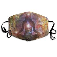 TDynasty Girl in Lotus Position in Space Deep Meditation Unisex Mouth Mask Surgical Masks Half Face Earloop for Outdoor Cycling