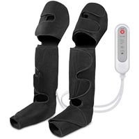 Foot Massager Leg Wraps, Massage Boots Machine, Thigh And Calf Massager With Knee Heating, Leg Air Massager For Circulation Sequential Compression Wraps, Foot And Calf Massage With Handheld Controller