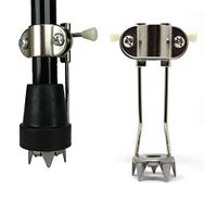 Heavy Duty Metal 4-Prong Ice Cane Tip Attachment - Essential for Safer Walking in Ice and Snow - Pack of 2