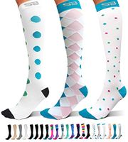 SB SOX 3-Pair Compression Socks (15-20mmHg) for Men & Women – Great Quality Comfortable Socks, Easy to Put On – Best Socks for Daily/Any Use, Running, Nurse, Travel (09 – Multi-color, Large/X-Large)