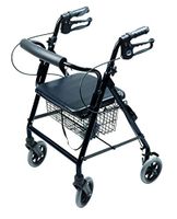 Lumex Walkabout Hemi Rollator for Shorter Users, Black, RJ4302K