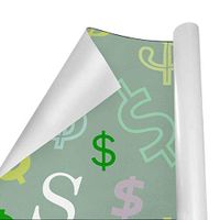 Gift Wrapping Paper Roll Dollar Sign Pattern for Birthday,Holiday,Wedding,Baby Shower Gift Wrap - 3Rolls - 58inch x 23inch Per Roll