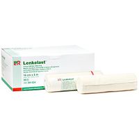Lenkelast Medium Stretch Bandage, Elastic Compression Brandage with 130% Stretch, Lymphedema & Swelling Wrap, 64% Cotton, 35% Polyamide, 1% Elastane, Single Roll, 15 cm x 5 m