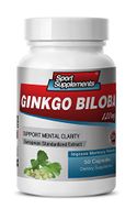 Ginkgo biloba Tea - Ginkgo Biloba Leaf Extract 50:1 120mg - Natural Ginko biloba Supplement to Relieve Anxiety and Boost Brain Function (1 Bottle 50 Capsules)