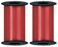2-Pack Bundle - Berwick Splendorette Crimped Curling Ribbon, 3/16-Inch Wide by 500-Yard Spools, Lava Red