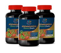 Natural Supplements for Depression - ASHWAGANDHA Advanced Complex 770 MG - Dietary Supplement - Testosterone Booster for Men - 3 Bottles 180 Capsules