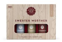 Woolzies 100% Pure & Natural Sweater Weather Essential Oil Set of 3 | Incl. Lavender, Vanilla, Sandalwood Oils | Great for Relaxing & Soothing | Therapeutic Grade Aromatherapy