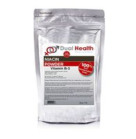 1 lb. Niacin Nicotinic Acid Powder (454g) Vitamin B3 Lower Cholesterol Heart Health Pharmaceutical Micronized USP & FCC Food Grade by Dual Health