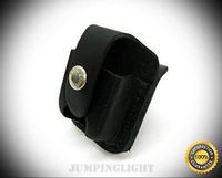 Black Leather Thumb Notch Lighter Pouch with Snap Closure & Belt Loop LPTBK - Premium Lighter Fluid (Comes Unfilled) - Made in USA!