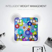 Colorful Balls Floating On The Blue Pool Scale for Weight Scale Body Fat Personal Weight Scale Tracks 8 Key Compositions Analyzer Sync with Fitness Apps 400 Lbs