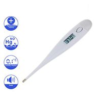 USHOT Medical Digital Oral Thermometer for Kids and Adults - 10 SEC Fast and Accurate Reading, Basal Temperature Thermometer with Fever Indicator by Mouth Rectal Underarm - FDA and CE Approved