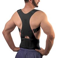 SZKANI 10 Magnets Back Braces for Back Pain - Best Fully Adjustable Posture Corrector for Men & Women - Improves Posture and 2 Steel Bone Provides Lumbar Support