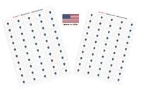 Made in USA! 100 Massachusetts 1.5" x 1" Self Adhesive State Flag Stickers, Two Sheets of 50, 100 Massachusetts Sticker Flags Total