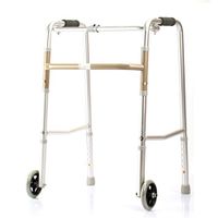 MEI Walker Elderly, Disability, 4 Feet, Front Wheel, Crutches, Disabled, Auxiliary, Leg Exercise, Walking Aid, Trolley, Walker, Portable, Collapsible