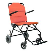 Walkers Wheelchair Elderly Folding Lightweight Aluminum Wheelchair Disabled Portable Travel Scooter Shopping Travel Aid Gift (Color : Orange, Size : 929160cm)