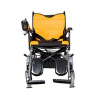 Jiu Si- Electric Wheelchair, Foldable Portable Care Four-Wheeled Scooter,Elderly Disabled Electromagnetic Automatic Brake Wheelchair, Load Capacity：100kg Wheelchair (Color : 12A Lithium Battery)