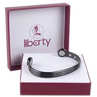 TORK Black 6 Magnet Superstrong Copper Liberty Health Bracelet - Extra Large