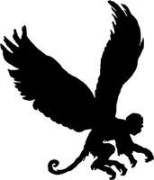 Flying Monkey Car Window Wall Macbook Notebook Laptop Sticker Decal