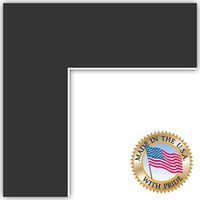 11x17 Smooth Black / Black Custom Mat for Picture Frame with 7x13 opening size (Mat Only, Frame NOT Included)