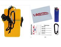 Waterproof Cigarette Case, with BIC Lighter Carabiner - BLUE & Bonus RFID Protection! (YELLOW CASE)