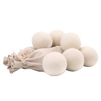 Beiswe Wool Dryer Balls Saves Drying Time Natural Fabric Softener Reusable Dryer Ball, Reduces Clothing Wrinkles