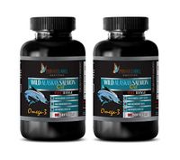 Support Healthy Brain Function - Wild Alaskan Salmon Oil - Rich in Omega-3 Fatty ACIDS - Fish Oil Women multivitamin - 2 Bottles 180 Softgels