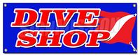 Dive Shop Banner Sign Diving Gear Scuba Rental Sale deep sea Lessons