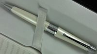 Cross Executive Companion Pearlescent White with Cross Signature Pronounced Center Band Beverly Ball-Point Pen and Cross Velvet Pouch