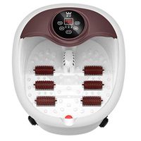 Electric Heated Foot Bath Adjustable Time And Temperature, Foot Soaking Tub Safe Heating, Mute, 6 Roller Massage Air Wave Heating For Relieve Fatigue & Tens