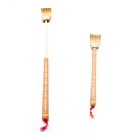 MAYiT 10pcs Bamboo Back Scratchers,Extendable Back Itching Self Massager with Ring Hook for Pounding Shoulders and Back, Itching Relief