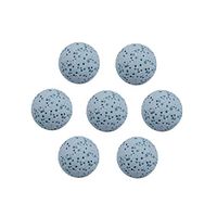 INFUSEU 7 Pack Natural Lava Stone Rock Round Energy Ball for Aromatherapy Essential Oil Essential Oil Pendant Necklace Locket Bracelet Earrings Jewelry Making Findings Accessories