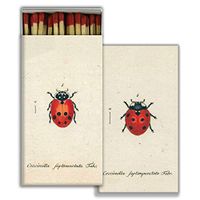 HomArt Large Decorative Little Red Lady Bug Candle and Fireplace Wood Matches