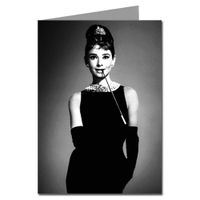Audrey Hepburn As Holly Golightly With Her Signature Cigarette Holder and LBD In Breakfast At Tiffany's Notecard Set