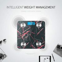 LYAOE Bluetooth Body Fat Scale Grunge Stripes Scratched Texture Smart Wireless Scale with LCD Display Measuring Body Weight Bmi and Health Digital Scale