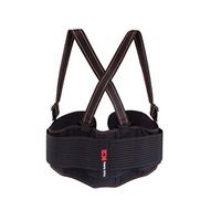 K2 Safety Waist Protector with Shoulder Strap Lumbar Supports Belt Lumbar Support Brace Lower Back Pain Relief for Men and Women Black Color (L)