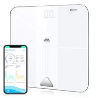 SENSSUN Smart Body Fat Bathroom Scale,Hidden LED Display, ITO Conductive Surface Technology, Body Composition Monitor BMI Scales for Heart Rate Weight Loss Fitness Tracking with APP, FDA Approved