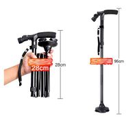 ZHM Folding Walking Stick, 2 in 1 Adjustable Walking Cane, Balance & Mobility Aid Caring for The Elderly