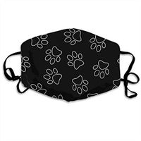 Colorful Paw Prints Dust-Proof Mask Earloop Face Mask Reusable Washable Mouth Masks for Outdoor Cycling Camping