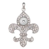 Hot Women Crystal Jewelry Necklace Pendant Fit 18mm Noosa Snap Button N146 Bright Stylish For gift Lovely Jewerly Fashionable Accessory Daily Amulet Unique