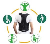 Back Posture Corrector Clavicle Support Brace for Women and Men - Improve Cervical, Thoracic, and Lumbar Comfort - Correct Bad Office Chair Hunchback Sitting (XL: Waist Length fits 36.2-40.2", Black)