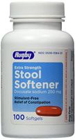 Rugby Extra Strength Stool Softener 100 Count Softgels Per Bottle