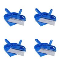 Dustpan with Brush - Set of 4 - Blue