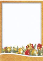 Christmas Ornaments & Gifts Stationery Printer Paper 26 Sheets