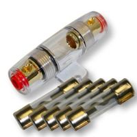 American Terminal 5 pack 80 Amp Inline AGU Fuse Holder Fits 4 8 10 Gauge Wire