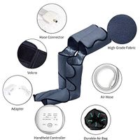 Foot Massager Leg Wraps, Thigh And Calf Massager With Knee Heating, Leg Air Massager For Circulation Sequential Compression Wraps, Foot And Calf Massage With Handheld Controller, Massage Boots Machine