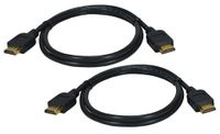 QVS HDG-K3 2-Pack 1.5-Meter High Speed HDMI UltraHD 4K Blu-ray HDTV Cables